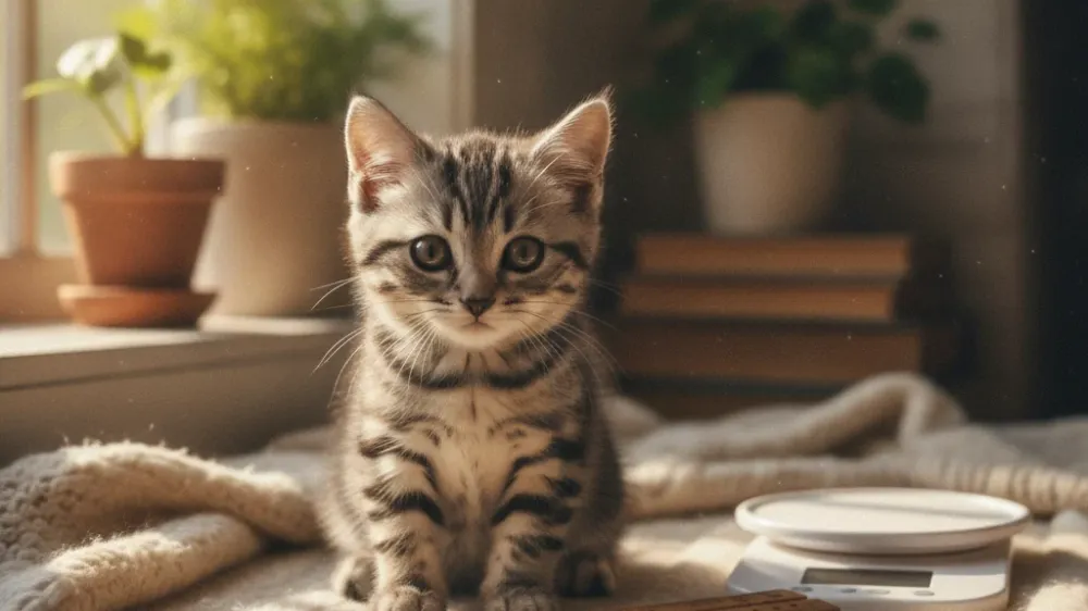 American Shorthair kitten growth and weight chart milestone guide