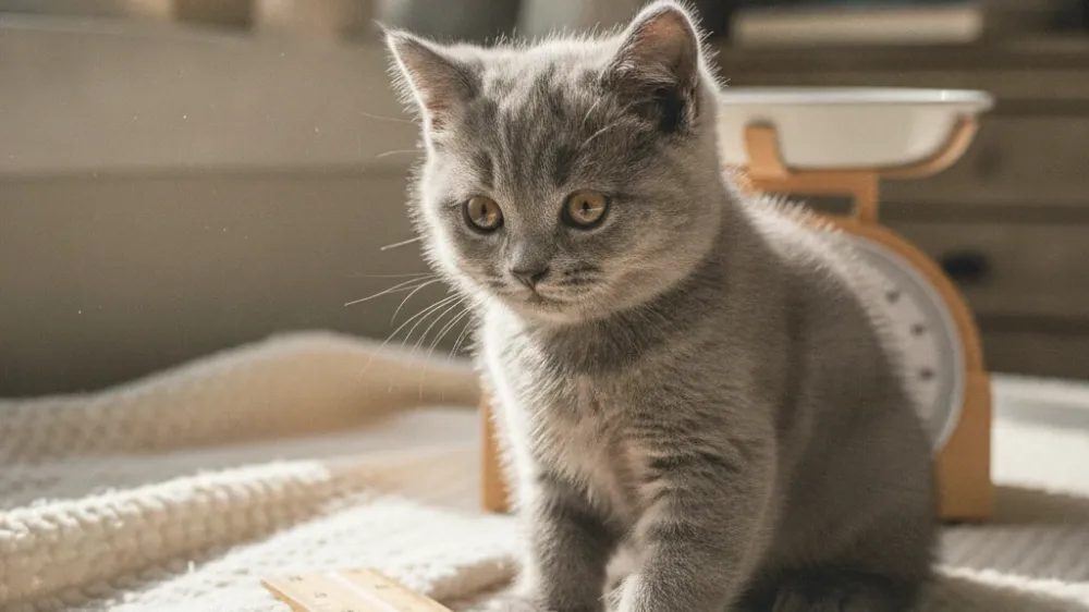 British Shorthair kitten growth and weight chart milestone guide