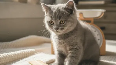 British Shorthair kitten growth and weight chart milestone guide