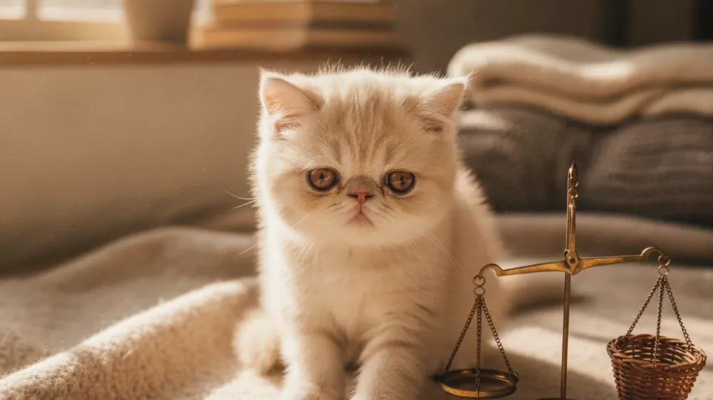 Exotic Shorthair kitten growth and weight chart milestone guide