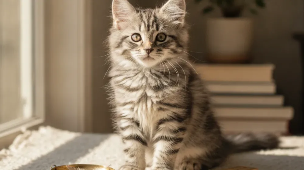 Norwegian Forest Cat kitten growth and weight chart milestone guide