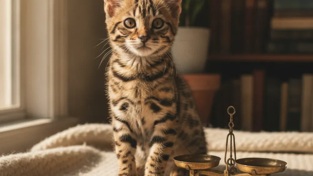 Savannah kitten growth and weight chart milestone guide