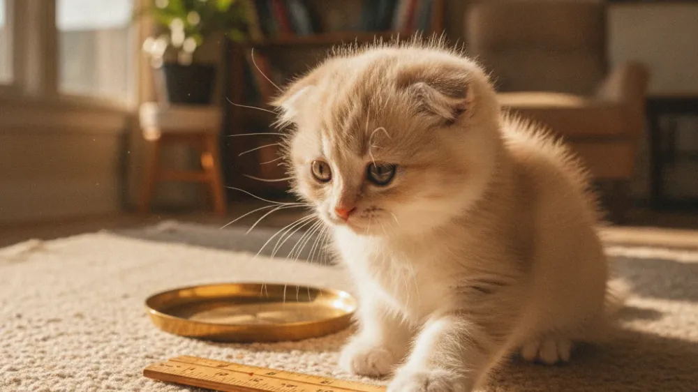 Scottish Fold kitten growth and weight chart milestone guide
